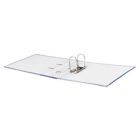 Папка-регистратор BRAUBERG с покрытием из ПВХ, 80 мм, с уголком, синяя (удвоенный срок службы), 227191