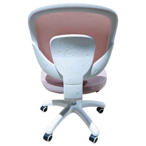 Кресло детское BRABIX KIDS "MG-230", без подлокотников, сетка/ткань TW, розовое, 533319