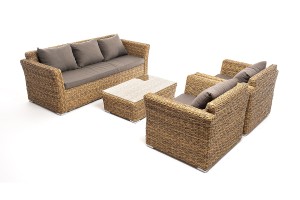 "Капучино" лаунж-зона из искусственного ротанга (гиацинт)