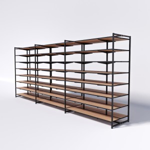 Стеллаж для обуви, сумок и иных товаров в стиле Лофт Б1525-08-3 (без полок)