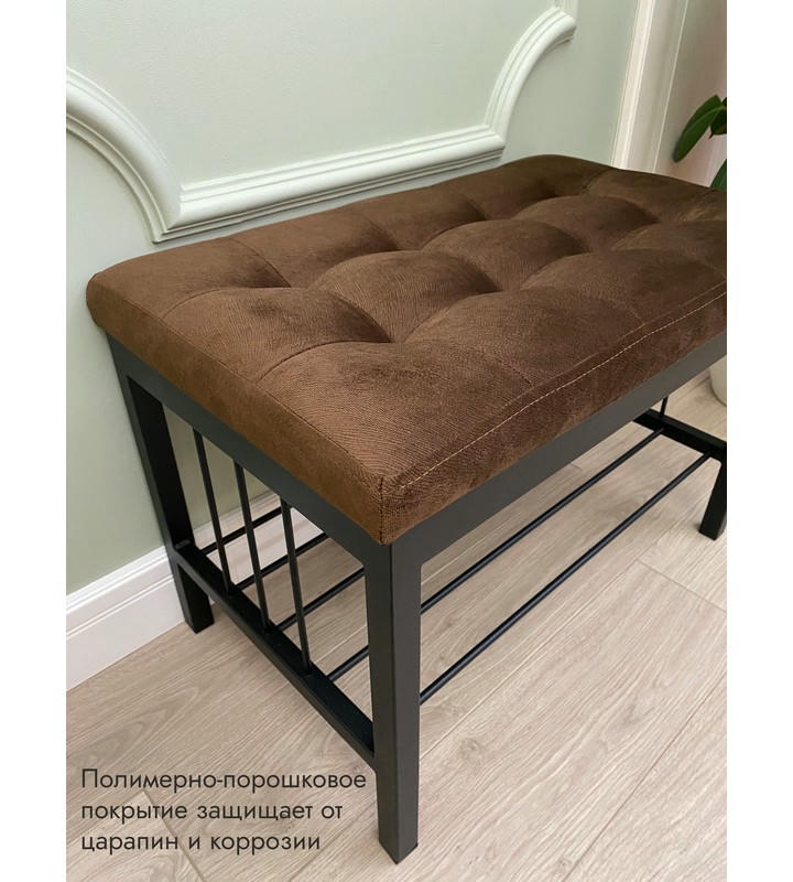 Банкетка Сканди-60 (коричневый/черный)