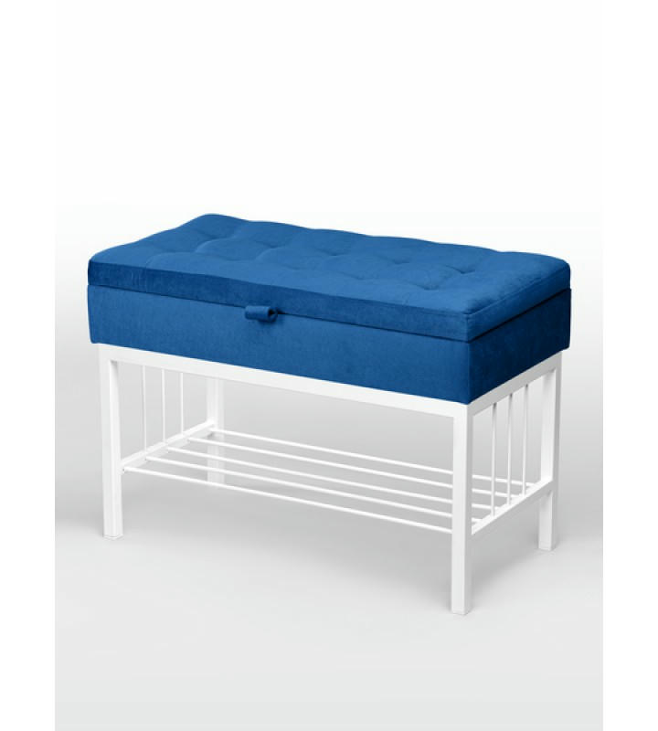 Банкетка Н-76 (белый/синий)