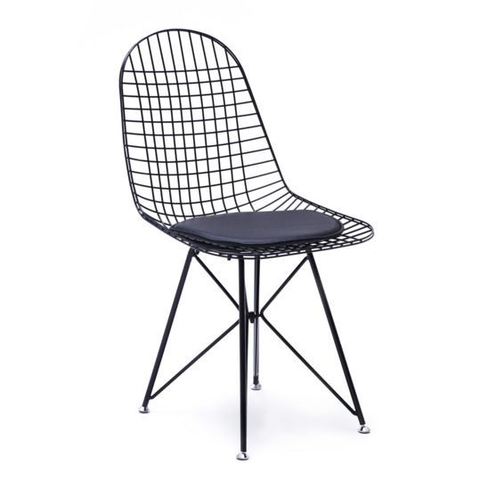 Стул обеденный Eiffel черный, с черной подушкой цена 14 938.50 ₽ Стул обеденный Eiffel черный, с черной подушкой