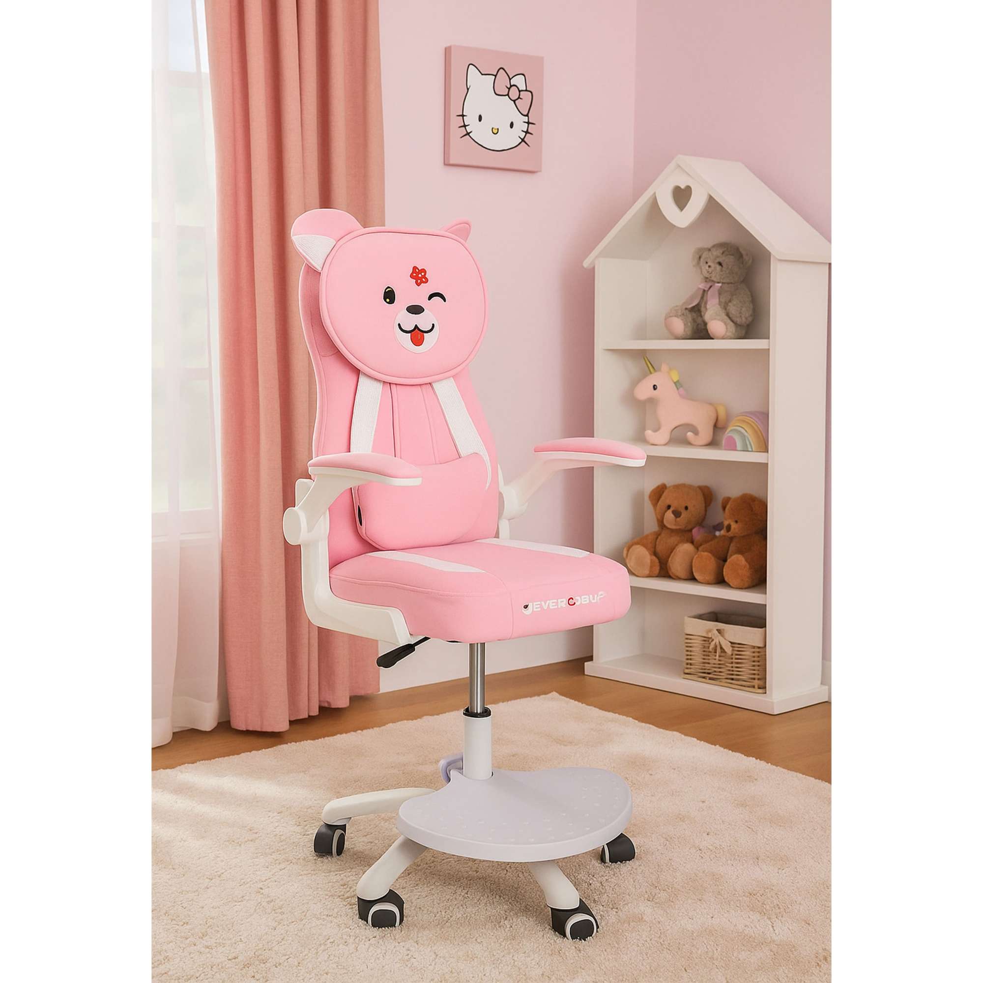 Кресло поворотное RAVEL, ткань, (розовый)