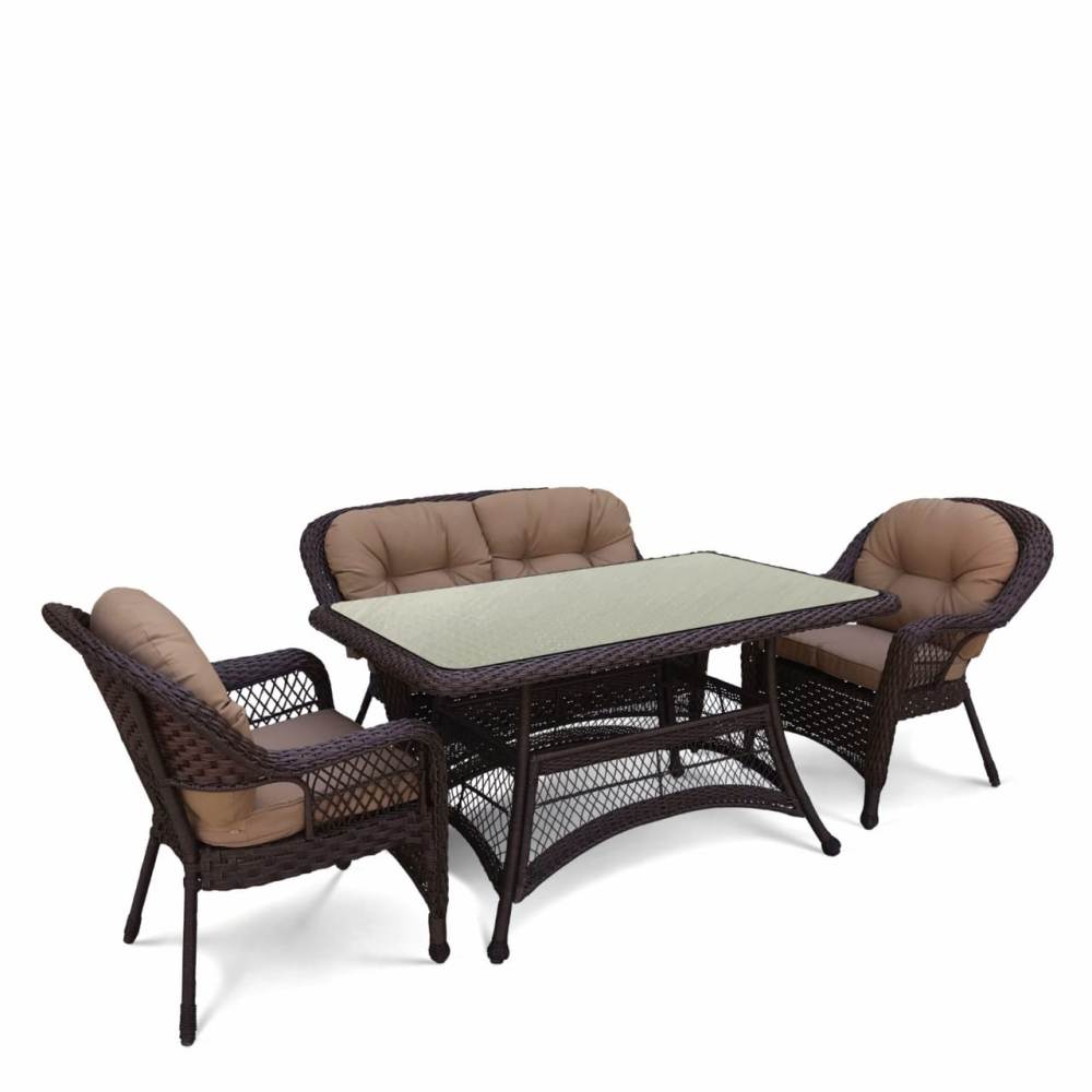 Комплект плетеной мебели T130-LV520BB-Brown_Beige