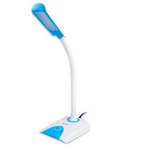 Настольная лампа / светильник SONNEN OU-146, на подставке, светодиодная, 4 Вт, белый/синий, 236671