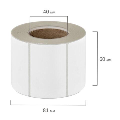 Термоэтикетки ЭКО, 58х40 мм, 700 этикеток в ролике, прозрачная подложка из пленки, 114504
