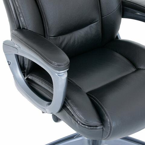 Кресло BRABIX PREMIUM "Gladiator EX-552", натуральная кожа, черное, 532939