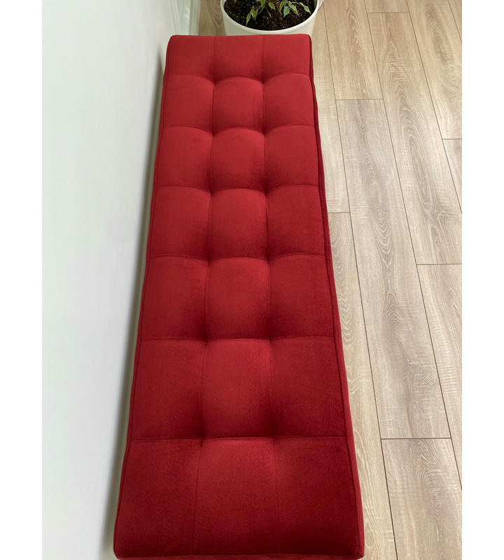 Банкетка Сканди-120-2-полочная (красный/золото)