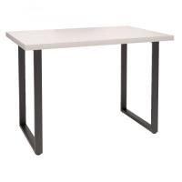 Стол Ницца, дуб белый крафт, лдсп, цвет опоры чёрный