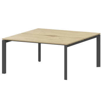 Бенч двойной на 2 рабочих места на металлокаркасе Аргентум-МП НТМП.П.Б2-140 Баттл Рок/Антрацит