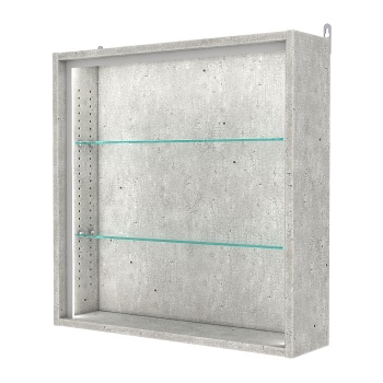 Витрина настенная с регулировочными полками №1-1Г-РЕГ-П, Метрополитан Грей