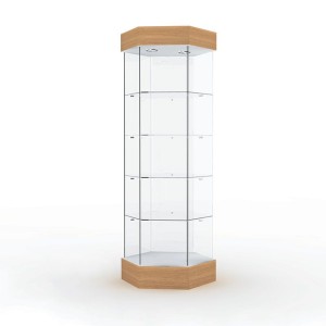 Витрина с освещением (зеркальная задняя стенка) арт.B-6.MR Артикул скопирован