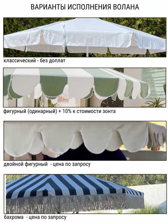 Зонт профессиональный 3х4 м Banana Plus черный, светло-серый