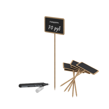 Меловая табличка на палочке WOODSTICK