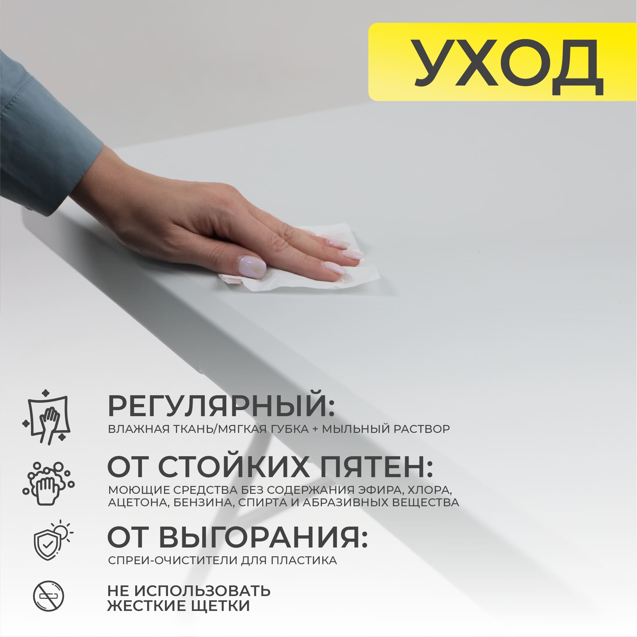 Стол складной 86*86*74, белый
