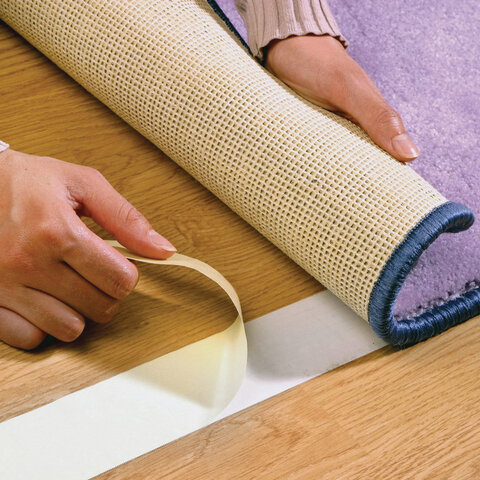 Клейкая двусторонняя лента 38 мм х 8 м, НА ВСПЕНЕННОЙ ОСНОВЕ 1 мм, прочная, BRAUBERG, 606422