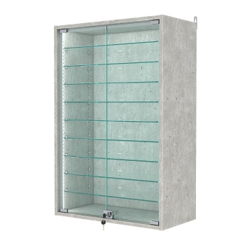 Витрина настенная с регулировочными полками №2-5АГ-РЕГ-П, Метрополитан Грей