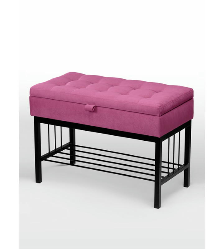 Банкетка Н-76 (черный/розовый)