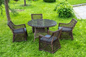 "Доппио" обеденная группа плетеная