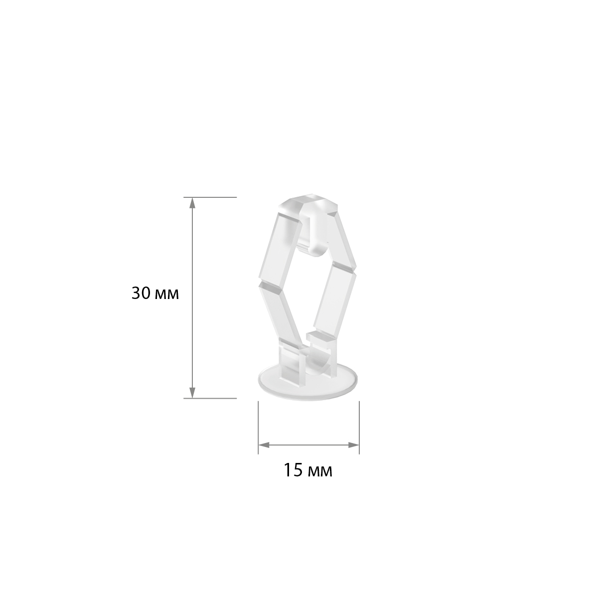 Заклепка пластиковая SNAP RIVET, цвет прозрачный