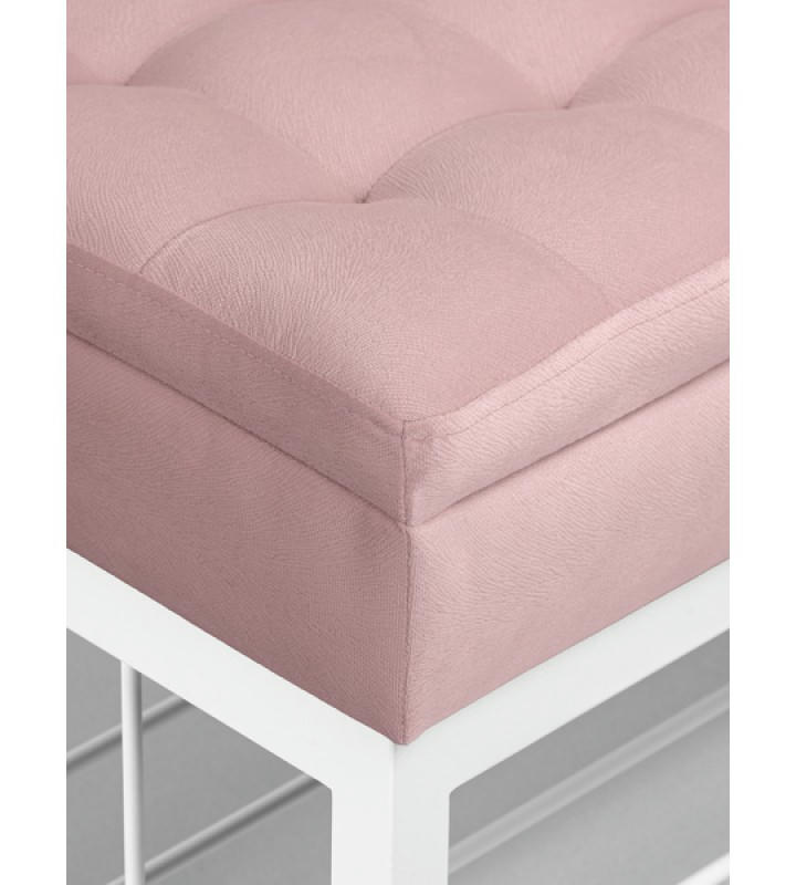 Банкетка Н-76 (белый/светло-розовый)