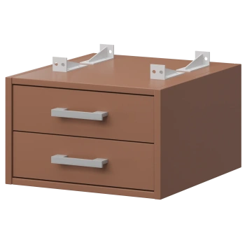 Тумба подвесная для столов на м/каркасе гл.600 мм Арго-М АМТ2-02.60 Терракота/Белый