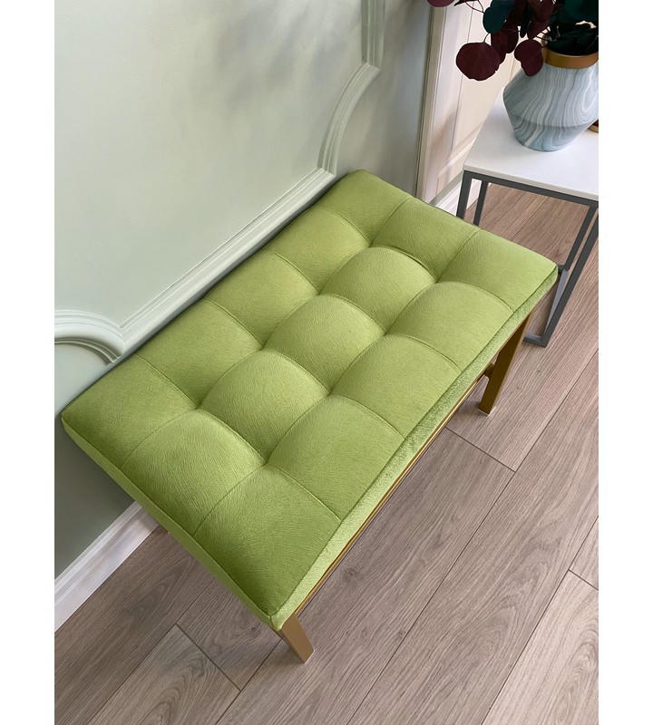 Банкетка Сканди-60 (салатовый/золото)