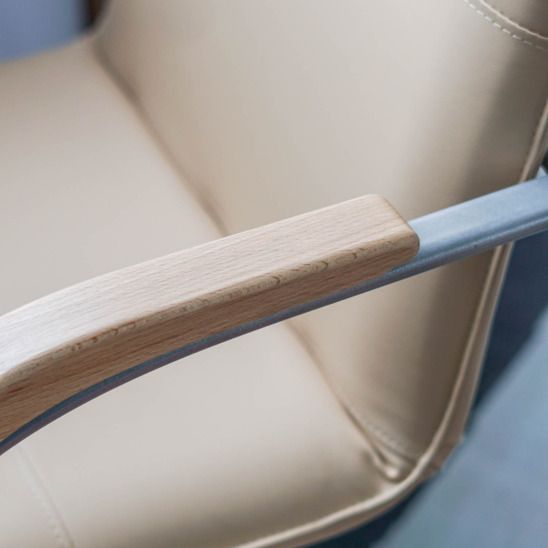 Стул Самба, светло-бежевый, каркас хром