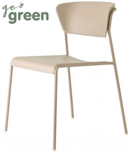 Стул пластиковый Lisa Technopolymer Go Green тортора