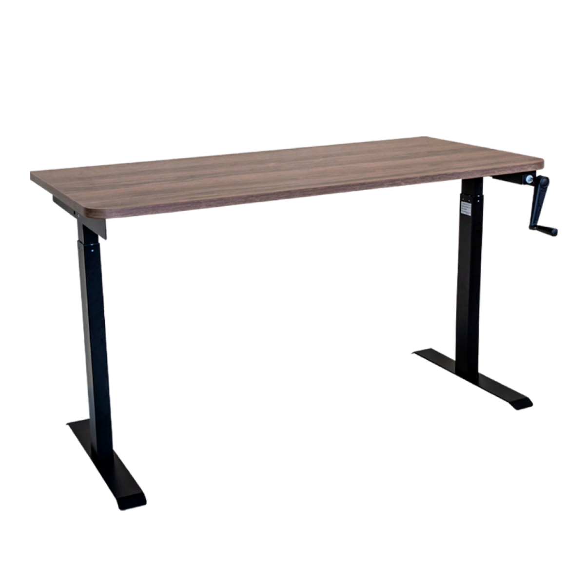 Стол с регулировкой высоты механический LuxAlto LA-T33-M1 черный/дуб коричневый ЛДСП 135*70*2.5