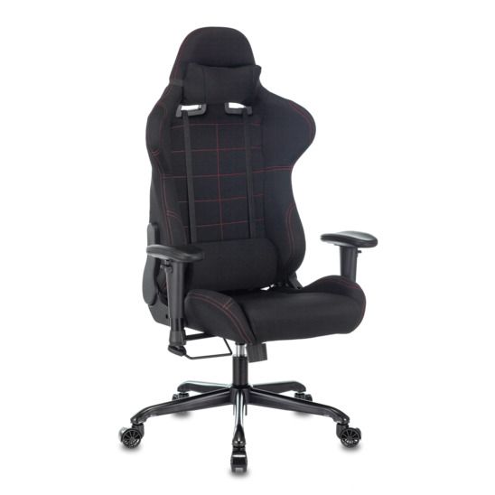 Кресло игровое 771N/GREY-BL две подушки, экокожа