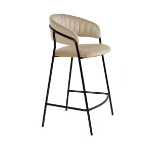 Стул полубарный Келли, бархат бежевый 5