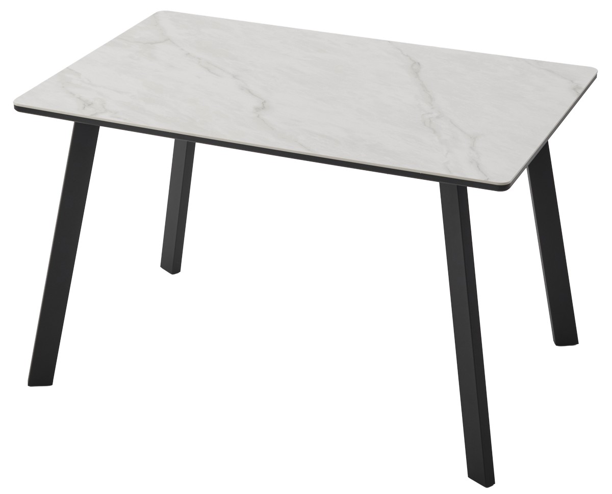 Стол ТИК ТАК 120 цвет ОНИКС, керамика / Черный каркас