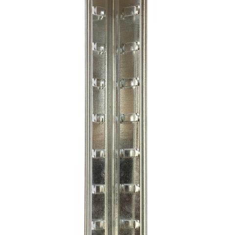 Стеллаж металлический BOOMHOUSE (БУМХАУС) безболтовой, 2000x1000x400 мм, 5 полок МДФ, нагрузка на стеллаж до 875 кг, серебристый, 291414