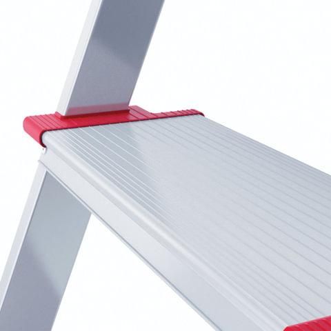 Стремянка алюминиевая 5 ШИРОКИХ СТУПЕНЕЙ 13 см, площадка 1,1 м, нагрузка 225 кг, вес 5,1 кг, НОВАЯ ВЫСОТА, 5110105