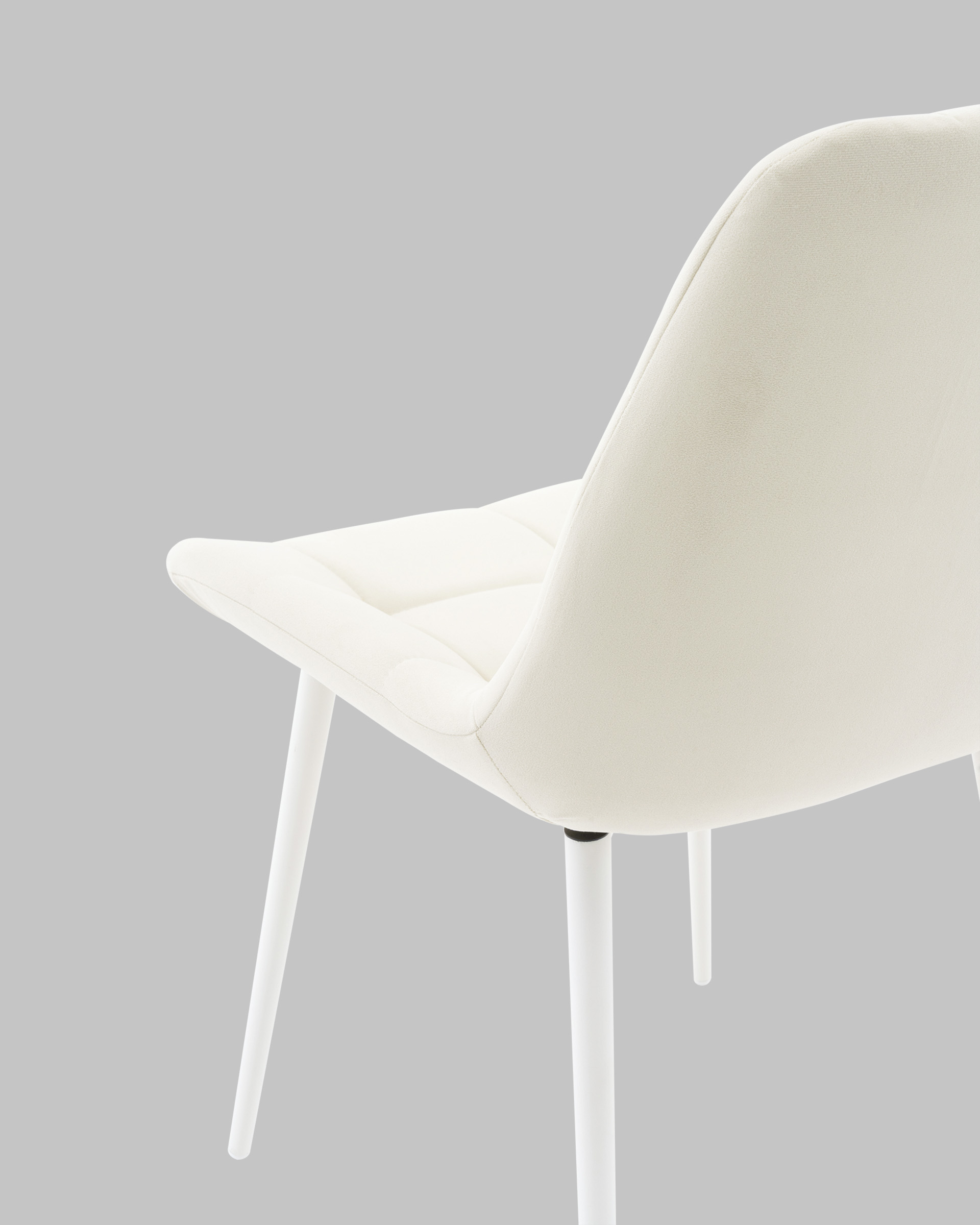 Стул Флекс N светло-бежевый белые ножки