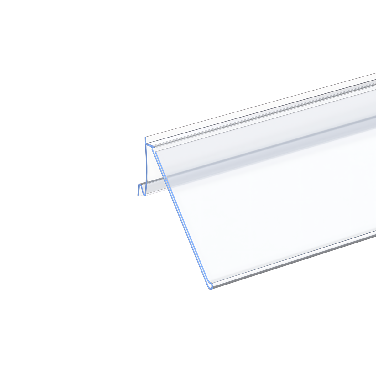 Ценникодержатель ARN60-26 прозрачный, 1235 мм, с высотой замка 26 мм