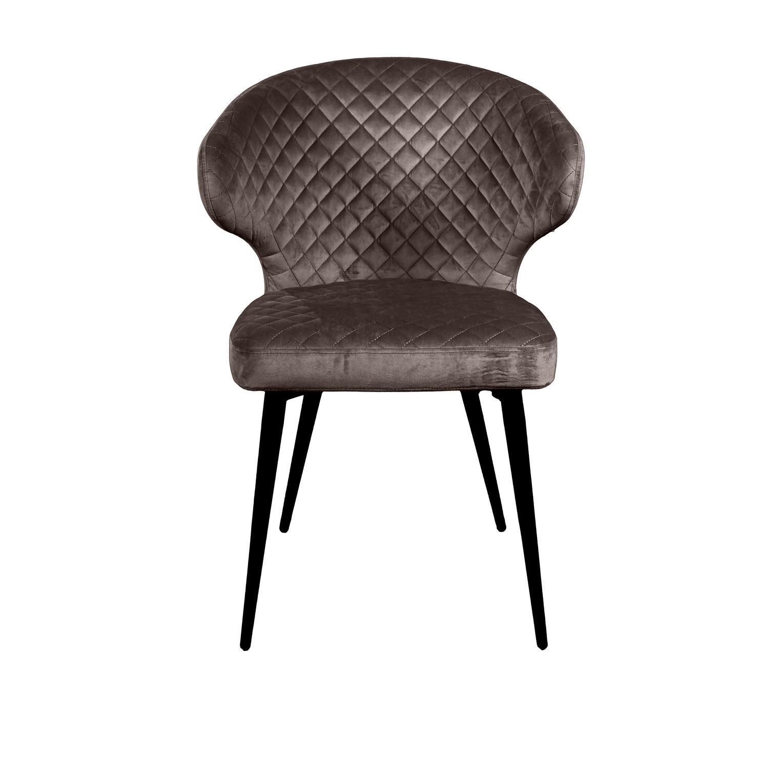 Стул Ричард ромб, бархат антрацит 14