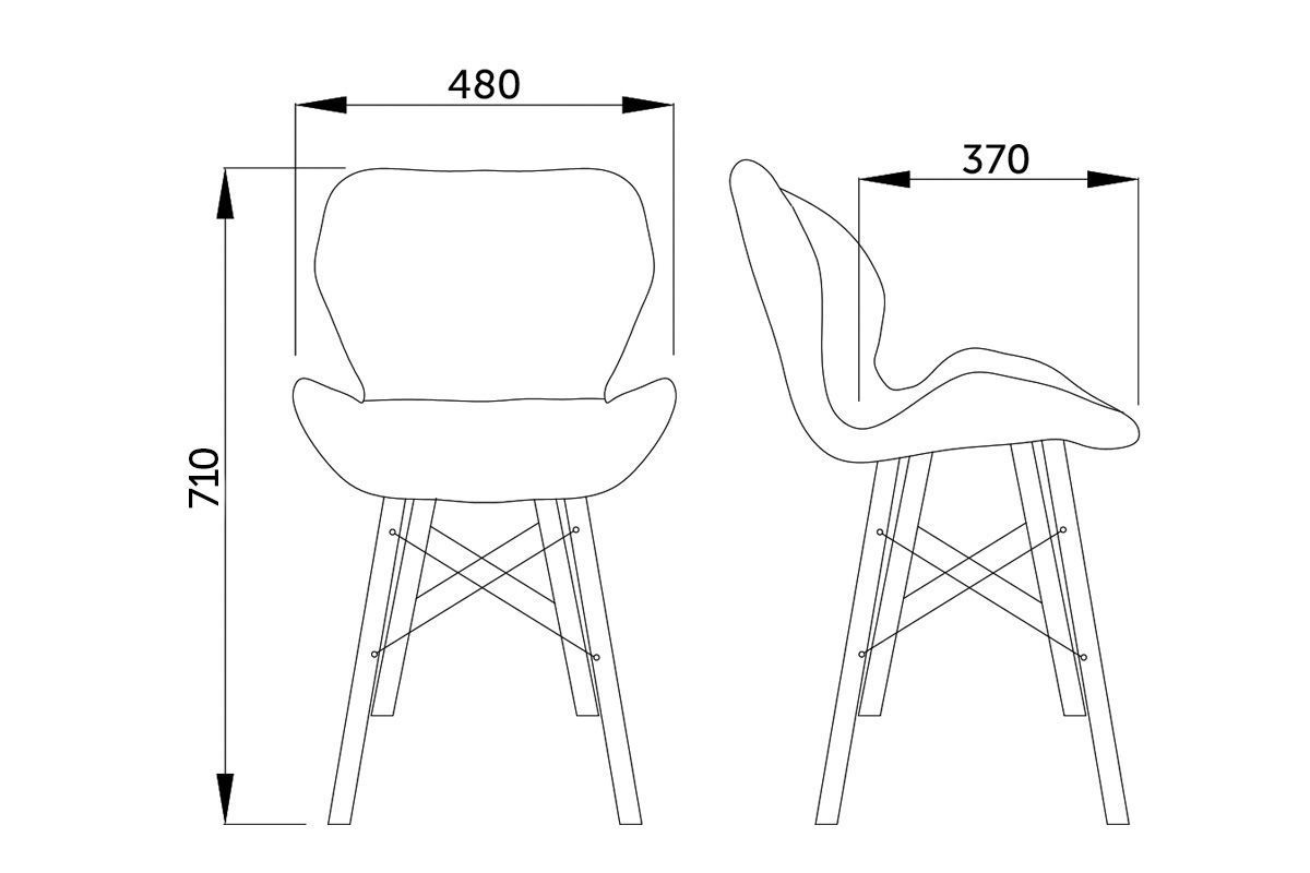 Стул Colin, желтый, экокожа