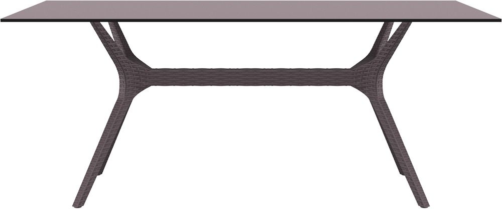 Стол пластиковый Ibiza Table 180 коричневый