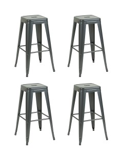 Стул барный TOLIX серебристый матовый KD 4 шт.