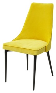 Стул NEPAL-P ЖЕЛТЫЙ #H19, велюр/ черный каркас