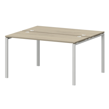 Бенч двойной на металлокаркасе Смарт СМС2-П-18К.120.Пр25 Кронберг/Белый