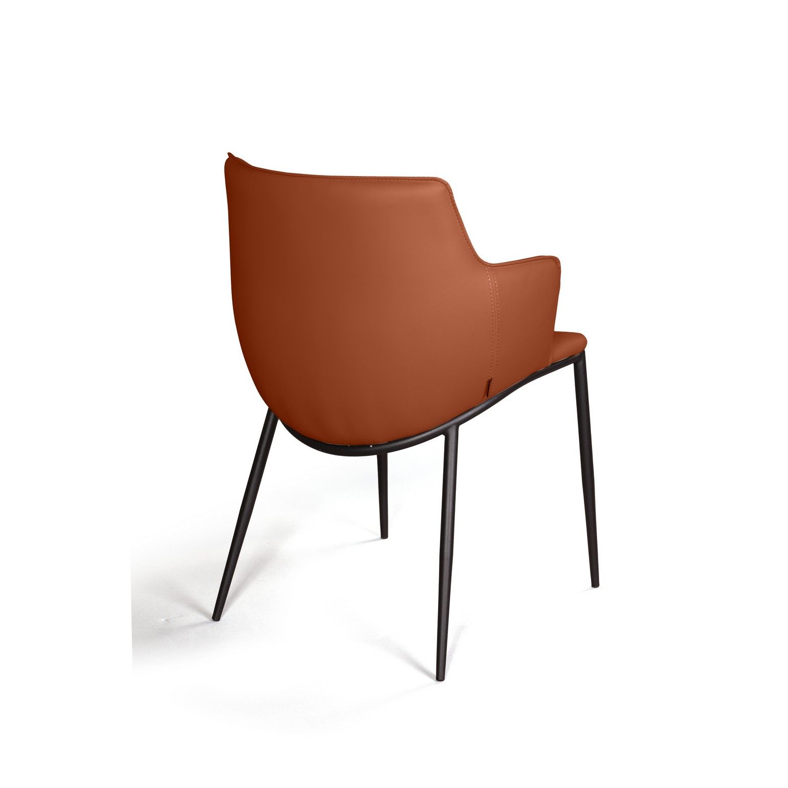 Стул с подлокотниками София, иск.кожа soft-touch, терракот