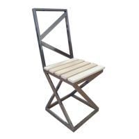 Стул Лофт, каркас хром, дерево