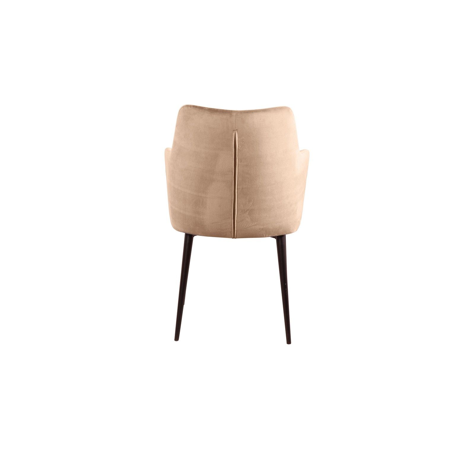 Стул с подлокотниками Хант, бархат бежевый 5 / чёрный конус