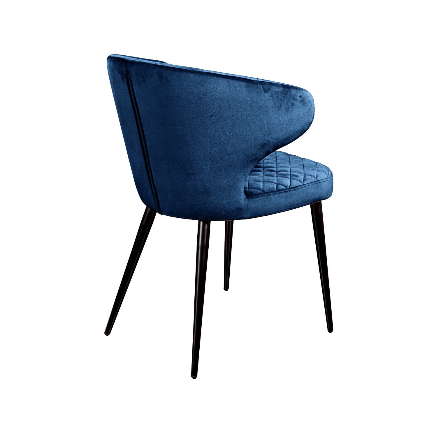 Стул Ричард ромб, бархат синий 29