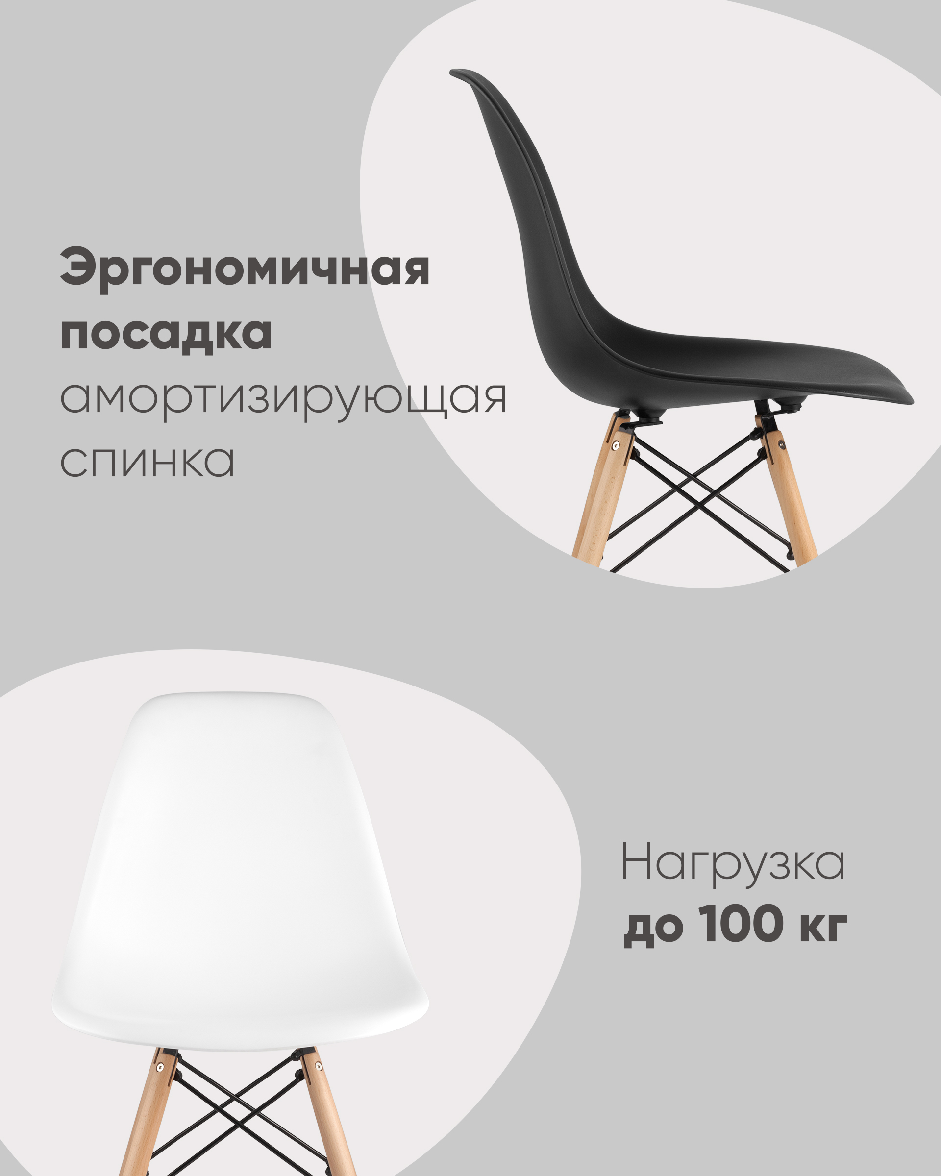 Стул Eames Style DSW желтый x4 (разборный каркас)