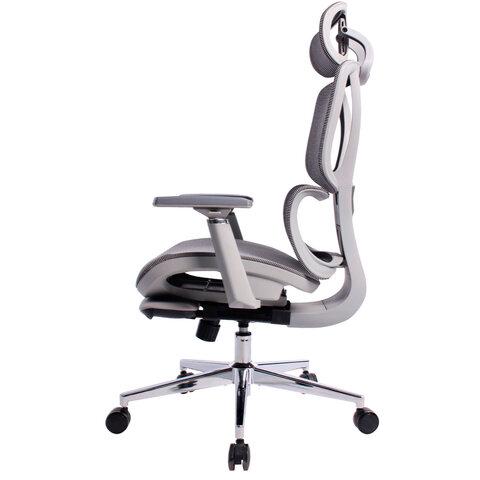 Кресло BRABIX PREMIUM "Evolution ER-700", подножка, слайдер, синхромеханизм, сетка, серое, 532948